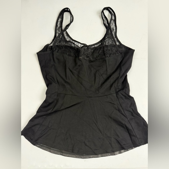 BCBGMaxAzria Black Lace and Leather Tank Top - Picture 2 of 3
